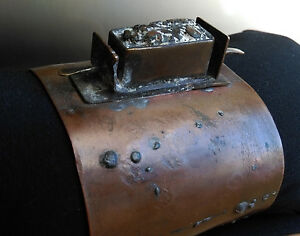 【貨物輸送無料】宝飾品・付属物 ブレスレットマンシェットアーティストヴィンテージbrutaliste bracelet manchette travail dartiste vers 1970   vintage