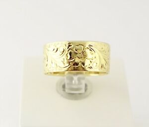 【貨物輸送無料】宝飾品・付属物 アネロファシアラルガセセラタオロイタリアanello fascia larga cesellata  oro 750 mis18 made インチ italy