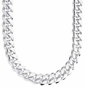 【貨物輸送無料】宝飾品・佩び物 スターリングシルバーグルメチェーンsterling 925 argent gourmette chaine  miami 12粍