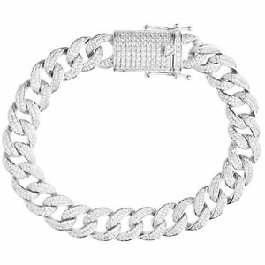 【貨物輸送無料】宝飾品・佩び物 プライムブリングシルバーブレスレットマイアミprime bling 925 bracelet en argent  miami curb 12粍