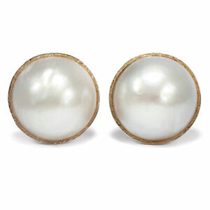 【貨物輸送無料】宝飾品・付属物 クリップイヤリングマベペレンnoble boucles doreilles avec grandes mabe perles comme clips,585 mabeperlen