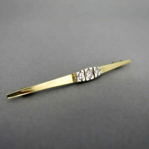 【貨物輸送無料】宝飾品・付属物 ゴールデンピンバーブリリアントクラベートピンdore barre broche epingle de cravate brillants