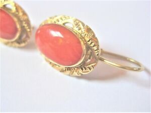 【送料無料】ジュエリー・アクセサリー イヤリングゴールドコーラルboucles doreilles or 750 avec corail, 7,54 g