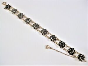 【貨物輸送無料】宝飾品・付属物 ゴールドブレスレットグレナトbracelet or 585 avec grenat, 16,72 g