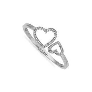 【貨物輸送無料】宝飾品・付属物 ジュエルコロンドンホワイトヒンジジルコーネセットjewelco london 9コンピュータ断層撮影法 or blanc a charnieres amp; zircone set poids leger coeur femmes