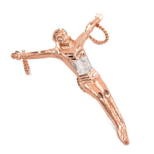 【貨物輸送無料】宝飾品・付属物 ローズクロスレスグランドペンダントインチ14k or rose crossless crucifix grand pendentif hauteur 220 インチ poids 780 g