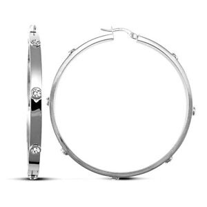 【貨物輸送無料】宝飾品・付属物 ジュエルコロンドンホワイトジルコーネチューブスクエアイヤリングjewelco london 9コンピュータ断層撮影法 or blanc zircone tube carre 4粍 boucle doreilles 53粍