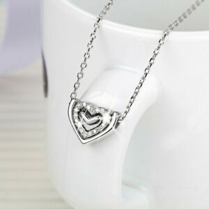 値引 ジュエリー アクセサリー シルバーチェーンペンダントネックレスキュービックジルコンロマンチックハートcollier Pendentif Chaine Femme Argent 925 Amp Zircon Cubique Romantique C Ur 安い Ladiclinic Ladilaservision Com