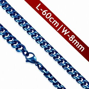 【送料無料】ジュエリー・アクセサリー キューバチェーンチェーンマスケット60cm x 8mm ?chaine a maillons cubains en chaine avec fermoir mousqueton en acie