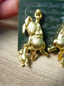 【送料無料】ジュエリー・アクセサリー ジョネットジュエリーゴールドピューターハンギングウサギイヤリングjj jonette jewelry gold pewter hanging rabbit wtoy earrings