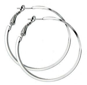【送料無料】ジュエリー・アクセサリー エラジョンテクレオールシルバーイヤリンググランドロンラージナインella jonte creoles argent boucles doreilles 5 x 5 cm grand rond 0,2 large neuf