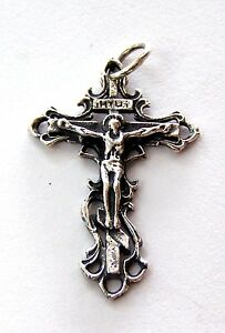 【送料無料】ジュエリー・アクセサリー クロスオーソドックスオールドスラブイエスキリストスターリングシルバーcross orthodox old slavic jesus christ crucifix sterling silver 925 110