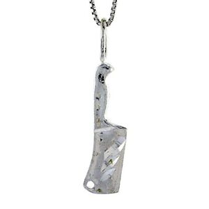 【送料無料】ジュエリー・アクセサリー シルバースターリングクリーバーペンダントブレロックインチイタリアンチェーンボックスargent sterling cleaver pendentif breloque, 18 italien boite chaine