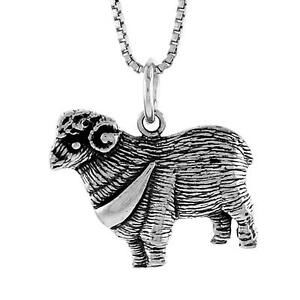 【送料無料】ジュエリー・アクセサリー シルバースターリングシープペンダントブレロックインチイタリアンチェーンボックスargent sterling mouton pendentif breloque, 18 italien boite chaine