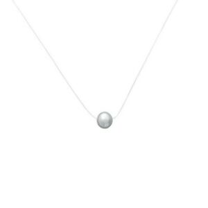 【送料無料】ジュエリー・アクセサリー シルバーネックレスローディエナイロンケーブルリアルワイヤーウォーターパールcollier en argent 9251000 rhodie cable nylon fil de peche veritable perle deau