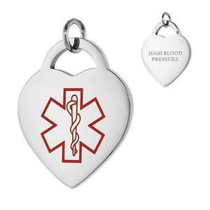 【送料無料】ジュエリー・アクセサリー ステンレスペンダントブレロックチェーンhaut sang pression acier inoxydable medicale coeur pendentif breloque, chaine