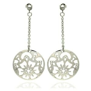 【送料無料】ジュエリー・アクセサリー スチールディスクサスペンドイヤリングacier inoxydable fleur disque suspendu boucles doreilles