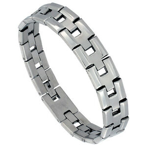 【送料無料】ジュエリー・アクセサリー スチールポリサイドバーブレスレットリンクacier inoxydable haut poli cotes barre bracelet lien