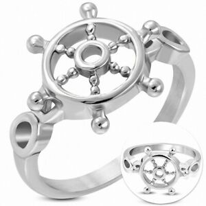 【送料無料】ジュエリー・アクセサリー ファンシーバーリングステンレススチールホイールbague fantaisie de barre roue en acier inoxydable