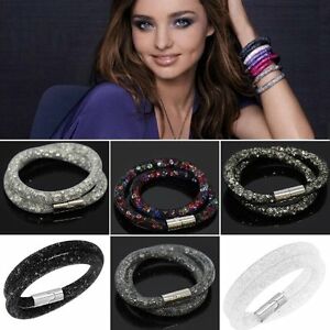 【送料無料】ジュエリー・アクセサリー ブレスレットラップネットワーククリスタルチェーンコリアーストラスクラスナインbracelet a enrouler reseau cristal chaine collier strass fermoir magnetique neuf