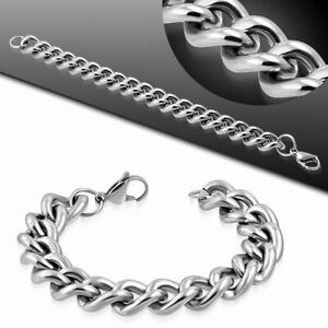 【送料無料】ジュエリー・アクセサリー キューバステンレスメッシュブレスレットマスケット13mm ?bracelet a mailles cubaines en acier inoxydable avec fermoir a mousqueton