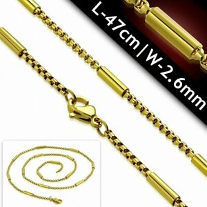 【送料無料】ジュエリー・アクセサリー ロロバーリンクチェーンスチールマスケット47cm 26mm ?chaine a maillons de barre rolo avec fermoir mousqueton en acier in