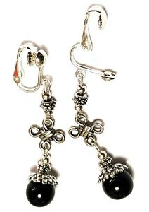 【送料無料】ジュエリー・アクセサリー シルバークリップロングドロップハンギングボボシックユニーク?ジプシーargent noir avec clip oreilles longue goutte pendantes bobo chic unique ? gypsy