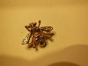 【送料無料】ジュエリー・アクセサリー ゴールドイエロービーブローチラインストーンコレクションヴィンテージbroche abeille jaune dore et strass collection, nature, vintage 1980
