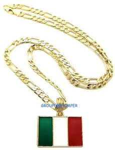 【送料無料】ジュエリー・アクセサリー イタリアネックレスペンダントイタリアチェーンローマitalie drapeau petit collier pendentif avec 61cm longue chaine italien roma