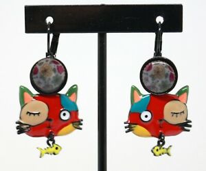 【送料無料】ジュエリー・アクセサリー アリングスビジューロリロタミネットboucles d oreilles bijoux lol lolilota minette poisson rouge blanc chat