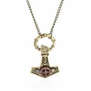 【送料無料】ジュエリー・アクセサリー トールミジョルニールスチームパンクハンマータイムle temps marteau de thor mjolnir steampunk collier rouages gourmette