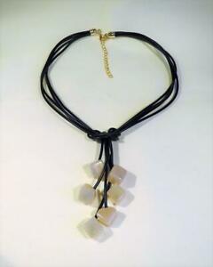 【送料無料】ジュエリー・アクセサリー ブラックソフトモスチューブカラーキューブパールcg6054 noir souple mousse tube collier avec cube perles