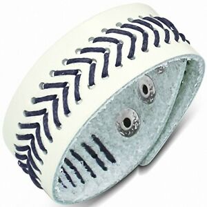 【送料無料】ジュエリー・アクセサリー ドローストリングホワイトレザーアーマーリアルレザーストラップbracelet en cuir veritable avec cordon de serrage et armure en cuir blanc
