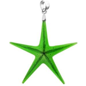 【送料無料】ジュエリー・アクセサリー グリーンシーシースターマッシブシルバーペンダント63cm vert mer etoile de mer 925 pendentif argent massif