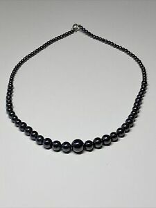 【送料無料】ジュエリー・アクセサリー オールドヴィンテージグレーパールネックレスcollier ancien vintage perles grises k 10
