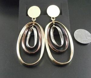 【送料無料】ジュエリー・アクセサリー オーバルリングレトロゴールデンイヤリングクリップboucles doreilles clip on dore pendant plusieurs anneau ovale retro j9
