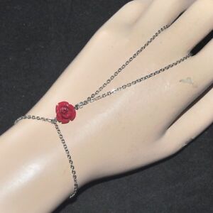 【送料無料】ジュエリー・アクセサリー eジュエリーブレスレットオリジナルシルバースチールリングピンクzeeo bijoux bracelet bague original acier argente fleur rose rouge bijou