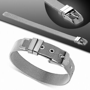 【送料無料】ジュエリー・アクセサリー ステンレスメッシュストラップbracelet a mailles en acier inoxydable de 12 mm