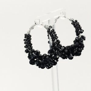 【送料無料】ジュエリー・アクセサリー イヤリングシルバークレオールリングオリジナルアーティザンブラックパールboucles doreilles anneau creole argente perle noir artisanal original m2