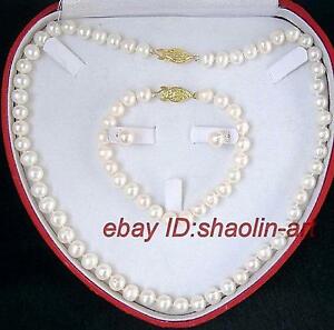 【送料無料】ジュエリー・アクセサリー ビーズネックレスブレスレットイヤリングreel blanc perle de culture, collier 43cm, bracelet 18cm, boucles doreilles