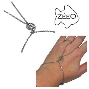 【送料無料】ジュエリー・アクセサリー eジュエリーブレスレットリングシルバーステンレスカタツムリzeeo bijoux bracelet bague acier inoxydable argente nautile escargot original