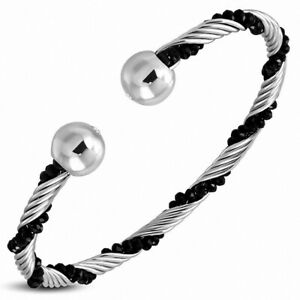 【送料無料】ジュエリー・アクセサリー ケルトケーブルワイヤートーチカフブレスレットbracelet manchette en torche ronde avec 2 fils de cables torsades celtiques en a