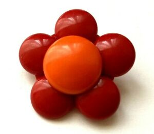 【送料無料】ジュエリー・アクセサリー ブローチヴィンテージレッドオレンジbroche vintage fleur rouge et orange 3,5cm