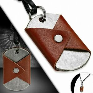 【送料無料】ジュエリー・アクセサリー ブラックレザーカラーレザーコーティングペンダントcollier ajustable en cuir noir avec pendentif en alliage plaque enrobee de cuir