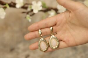 【送料無料】ジュエリー・アクセサリー イヤリングゴールデンクリュドロップクォーツローズエングレービングレトロboucles doreilles clous dore goutte quartz rose gravure retro ee11