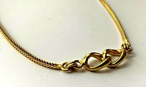 【送料無料】ジュエリー・アクセサリー ゴールデンヴィンテージコリアーリングノイフcollier vintage dore anneaux entrelaces etat neuf 41cm