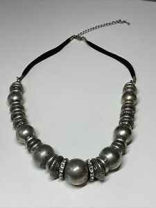 【送料無料】ジュエリー・アクセサリー オールドヴィンテージシルバーパールネックレスcollier ancien vintage perles argente j 245