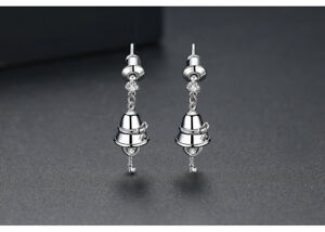 【送料無料】ジュエリー・アクセサリー イヤリングシルバースモールベルメッキゴールドboucles doreilles clous argente petit cloche plaque or g6 205