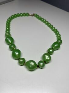 【送料無料】ジュエリー・アクセサリー オールドヴィンテージグリーンパールネックレスcollier ancien vintage vert perles i 189