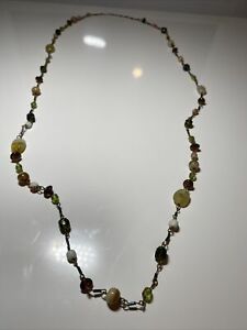 【送料無料】ジュエリー・アクセサリー オールドヴィンテージグリーンパールネックレスcollier ancien vintage perles vertes k 232